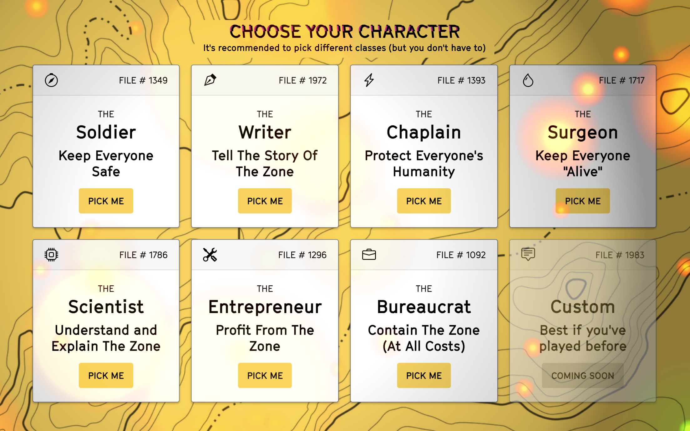 Character list